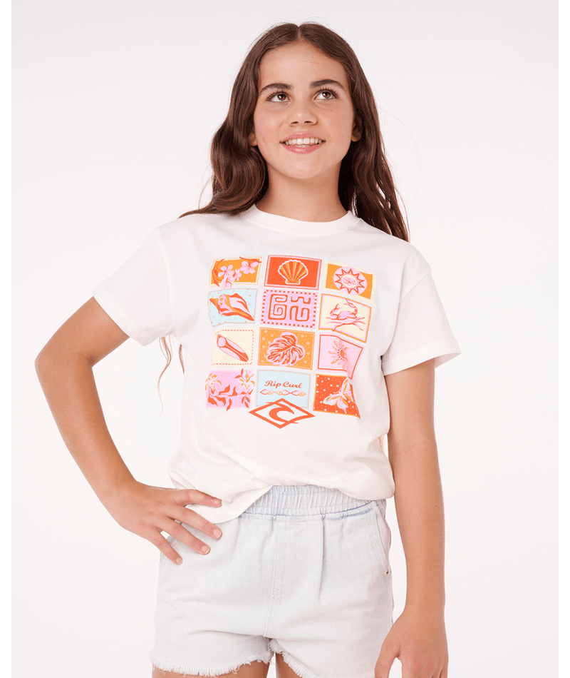 PARADISE CLUB SUMMER TEE - GIRL - Rip Curl05NGTE - BONE - 8