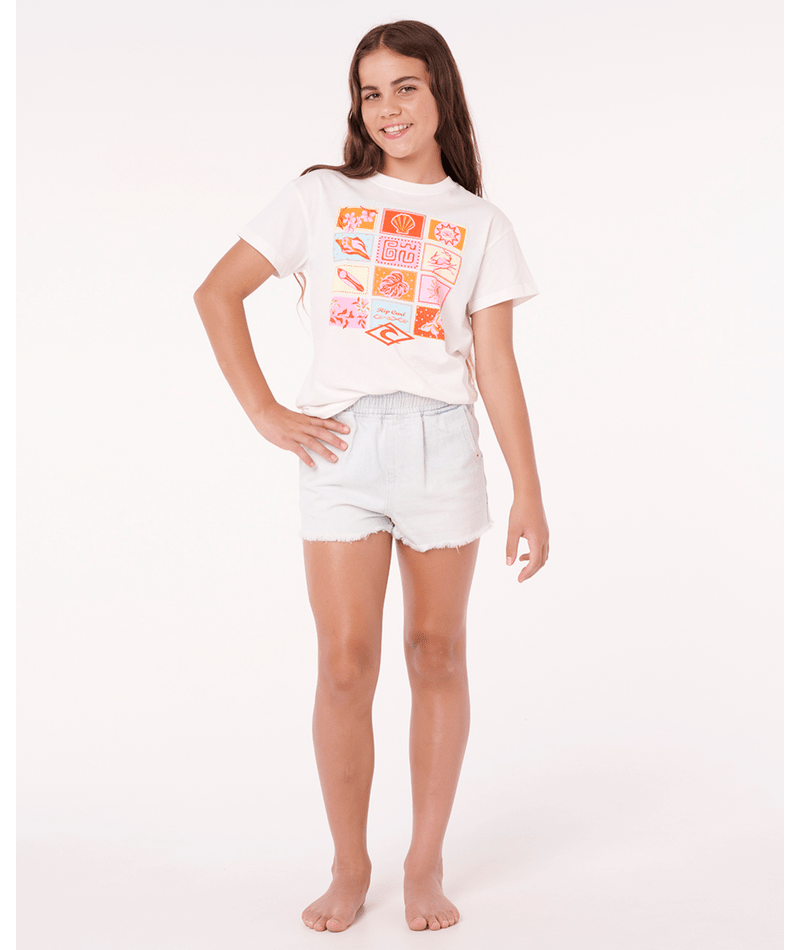 PARADISE CLUB SUMMER TEE - GIRL - Rip Curl05NGTE - BONE - 8