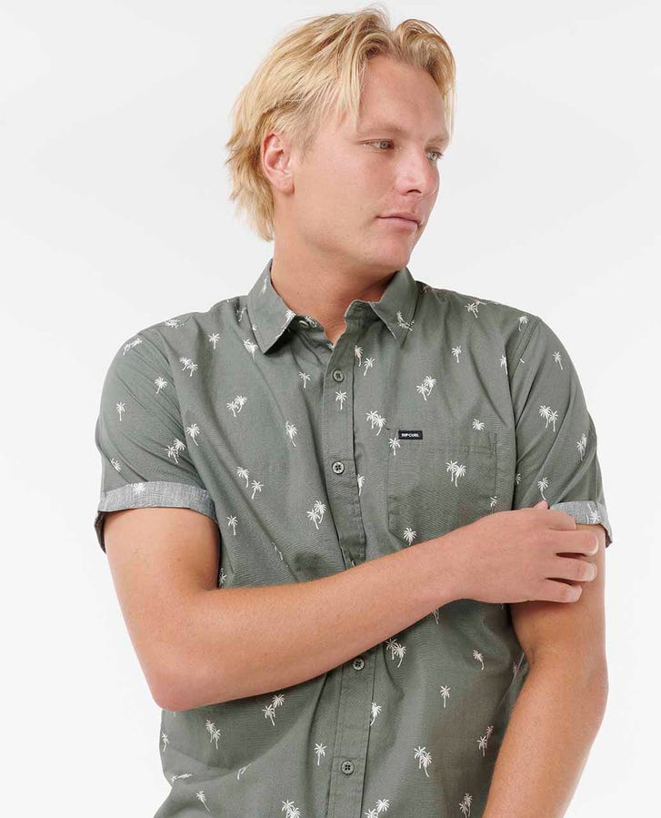 PARADISE PALMS S/S SHIRT - Rip Curl00EMSH - CACTUS GREEN - S