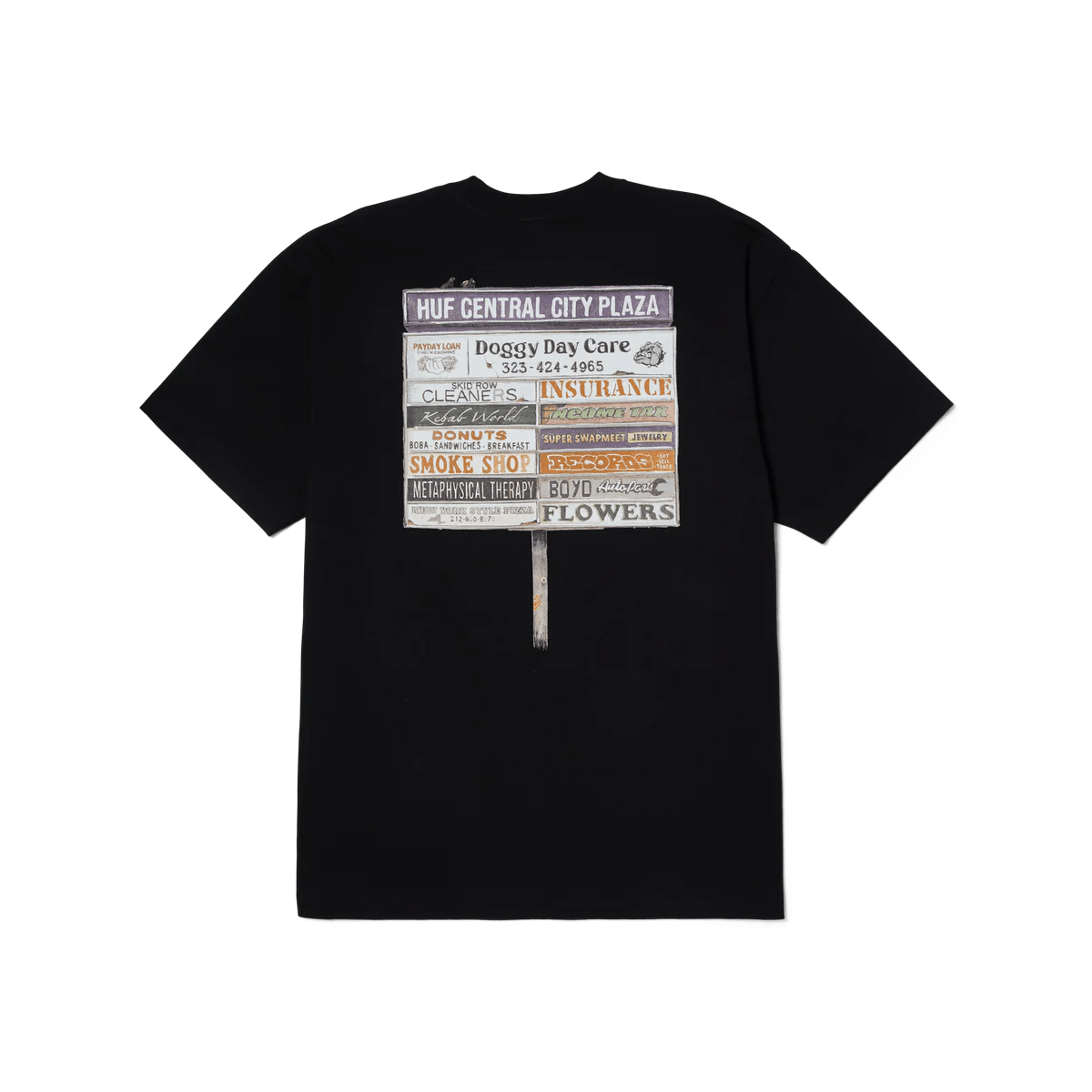 Plaza S/S Tee - HUFHUF - AU - SP25 - D1 - 0201 - Black - S