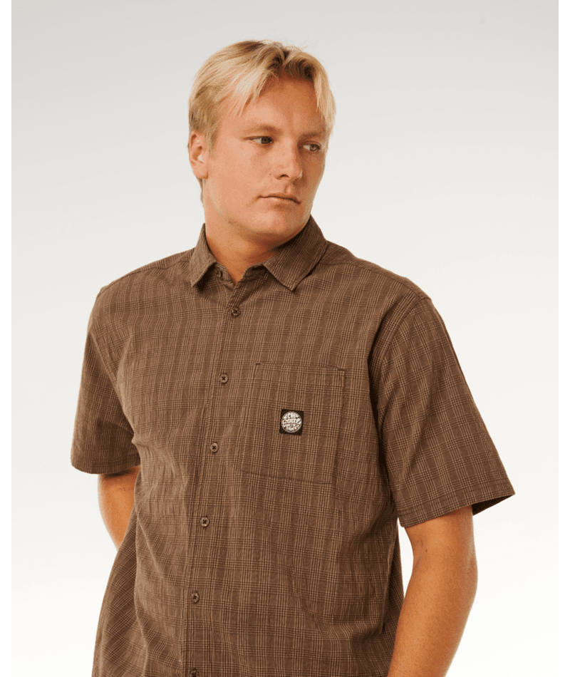 PREMIUM SURF CHECK S/S -Rip Curl06OMSH-COFFEE-M
