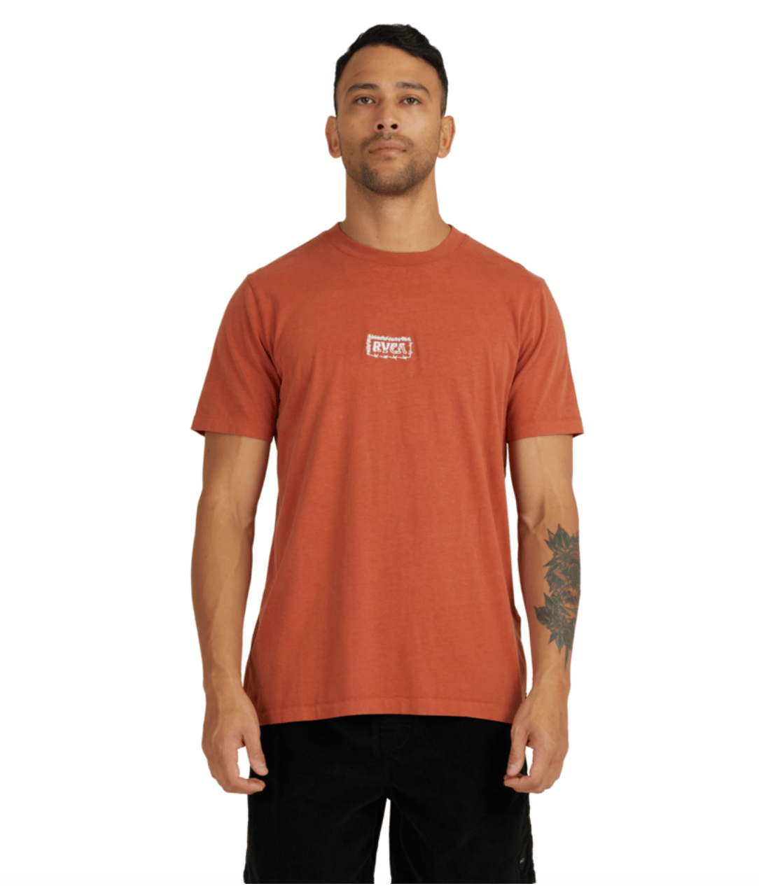 Pretty Sharp SS Tee - RVCAUVYZT00410 - CNS0 - Sandlewood - 2XL