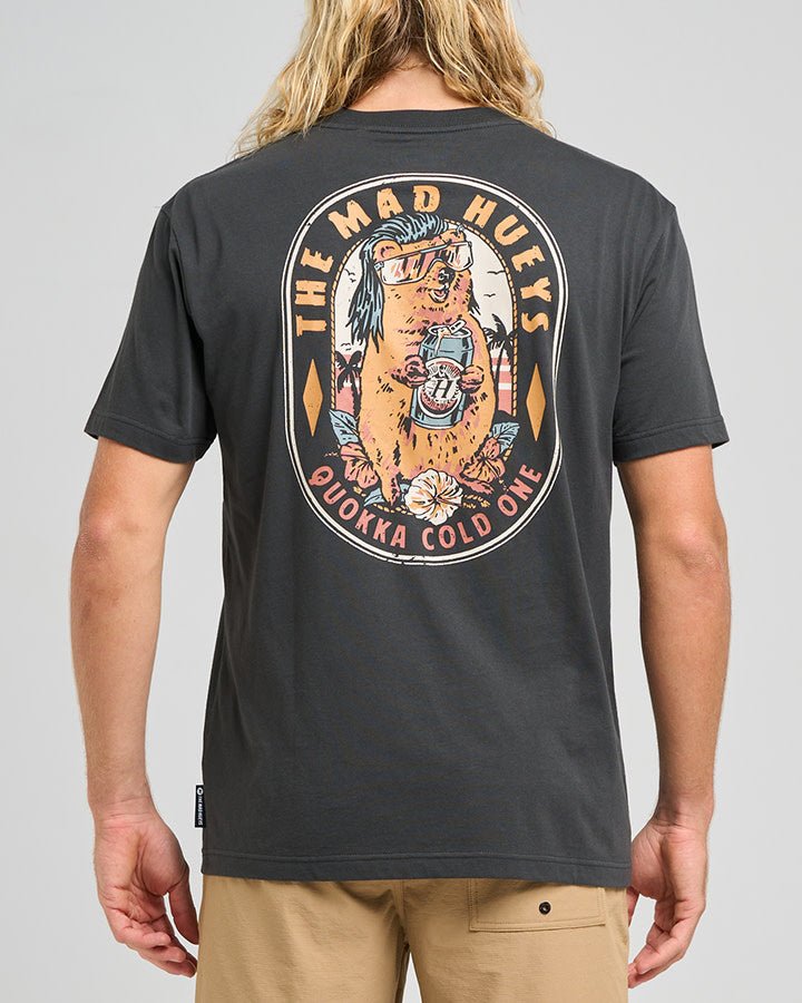 QUOKKA COLDIE | SS TEE - Mad HueysH425M01012 - VINTAGE BLACK - S