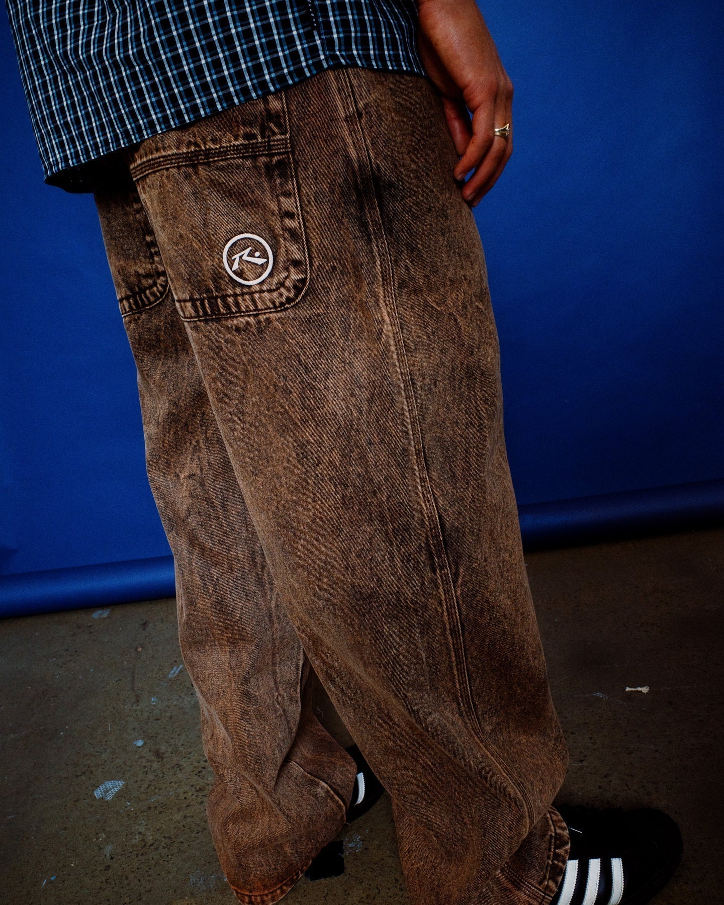 R Dot Baggy Jean - RustyDEM0046 - ODR - Overdyed Brown - 30