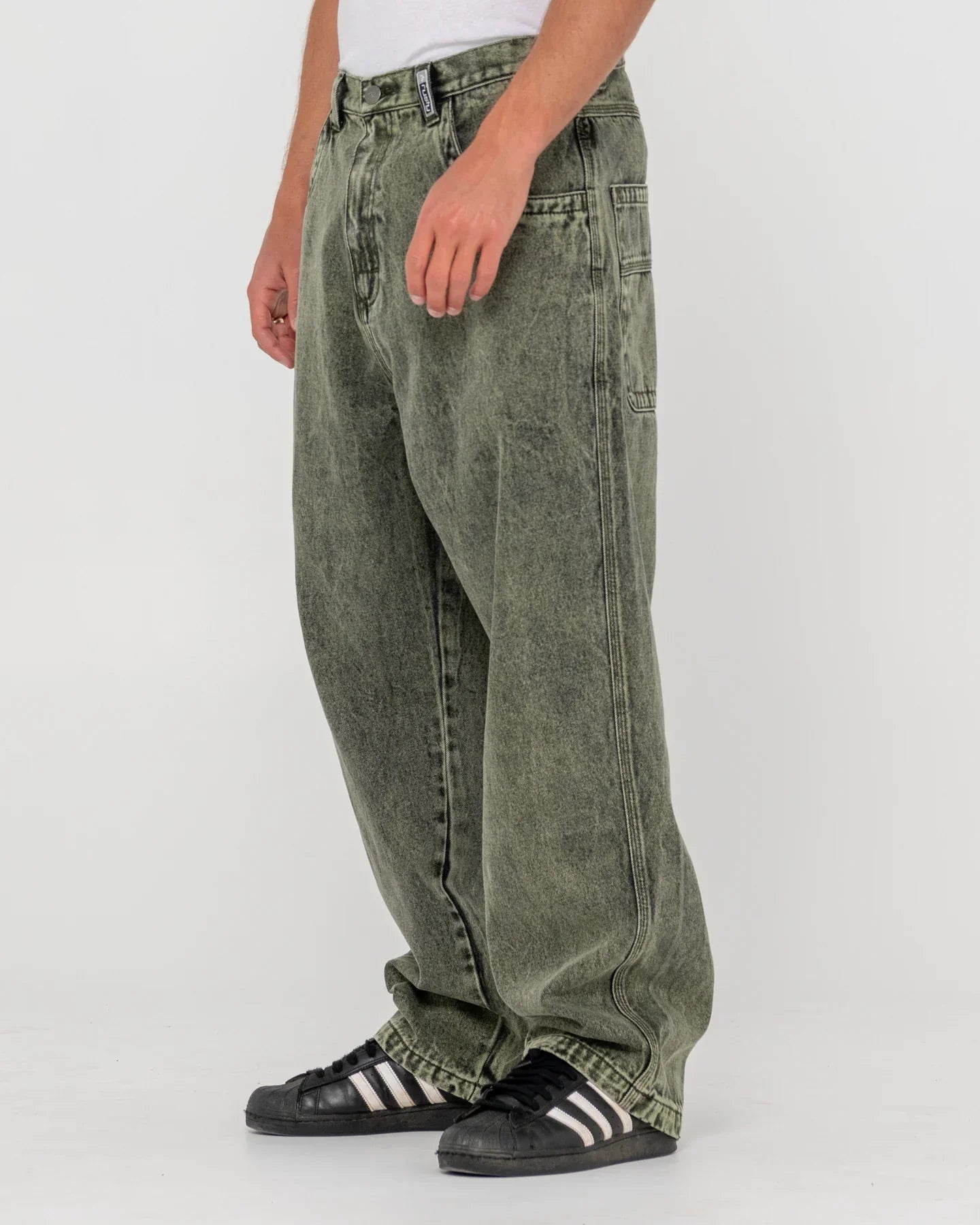 R Dot Baggy Jean - RustyDEM0046 - OGR - Overdyed Green - 30