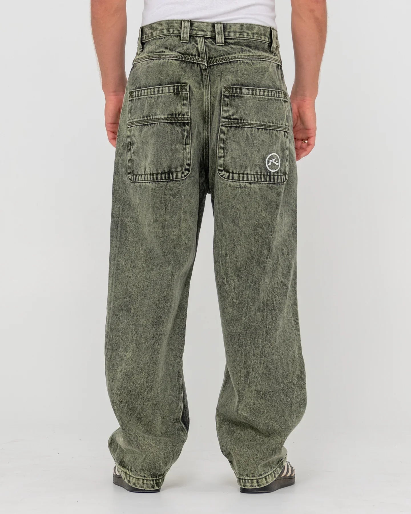 R Dot Baggy Jean - RustyDEM0046 - OGR - Overdyed Green - 30
