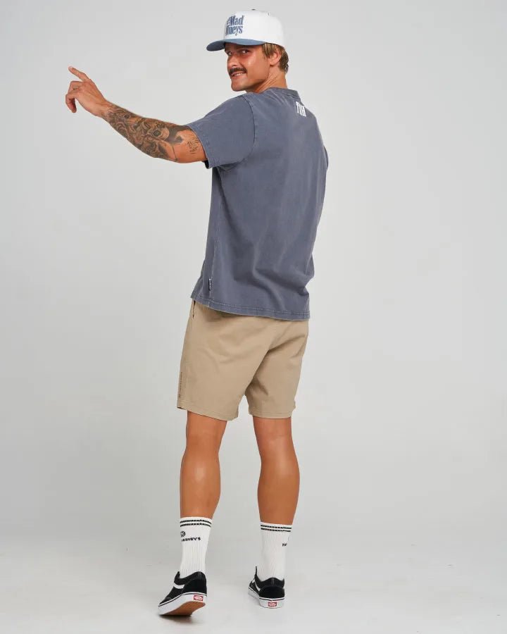 RANCH HUEYS | OVERSIZED SS TEE -The Mad HueysH126M01022-PETROL BLUE WASHED-S