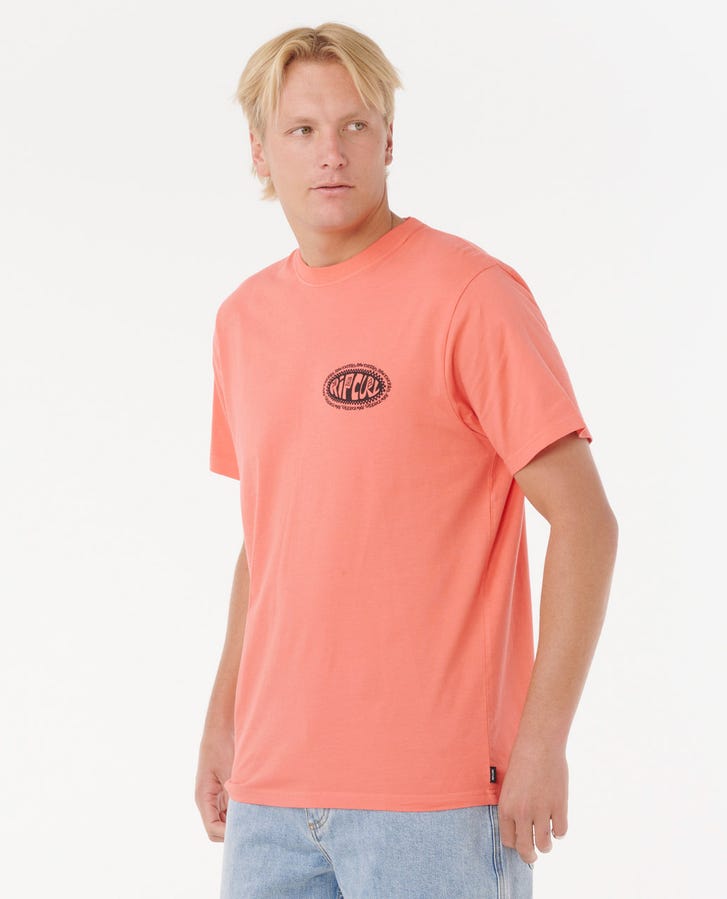RAW ENERGY DE OVAL TEE - Rip Curl0TPMTE - ROSE SKY - S