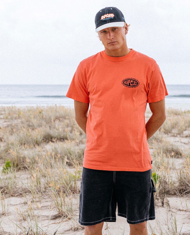 RAW ENERGY DE OVAL TEE - Rip Curl0TPMTE - ROSE SKY - S
