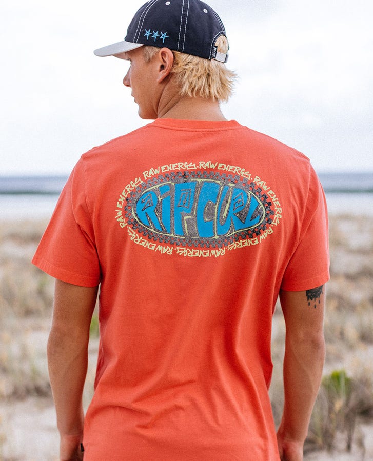 RAW ENERGY DE OVAL TEE - Rip Curl0TPMTE - ROSE SKY - S