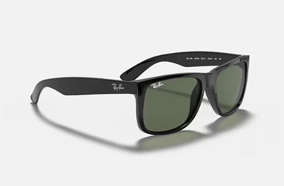 Rayban Justin - RaybanORB4165 - 601/7155 - Black W/ Dark Green - 1SZ