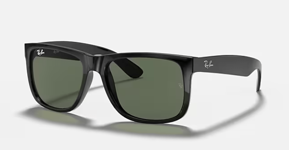 Rayban Justin - RaybanORB4165 - 601/7155 - Black W/ Dark Green - 1SZ