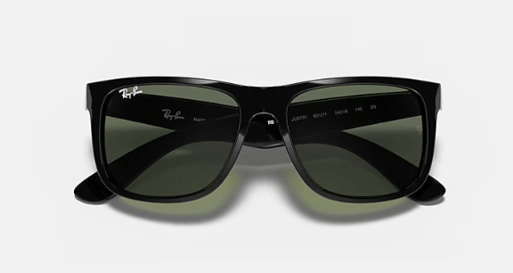 Rayban Justin - RaybanORB4165 - 601/7155 - Black W/ Dark Green - 1SZ