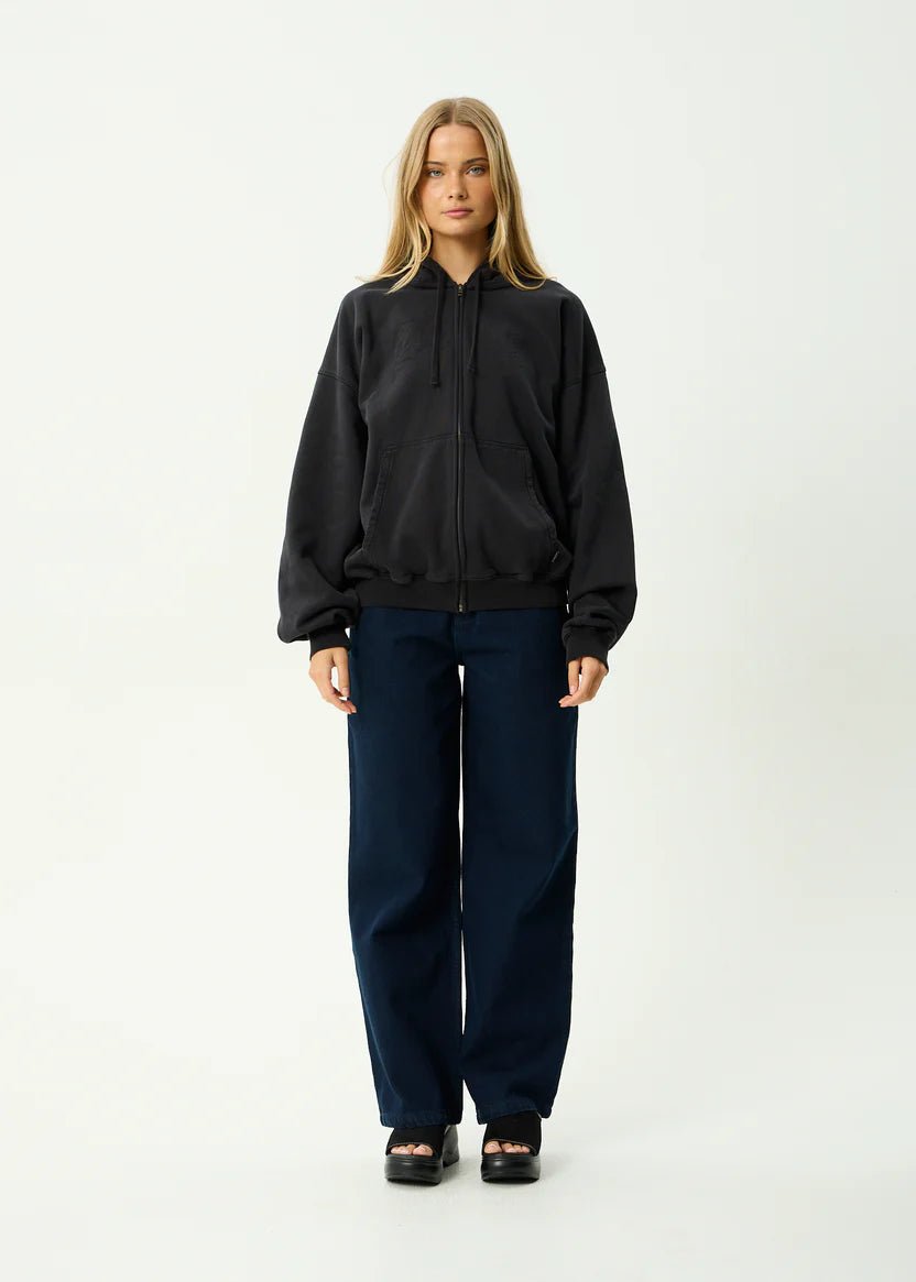 Residence - Heavyweight Boxy Zip Hood - Stone Black - AfendsM261513-STK-STONE BLACK-M