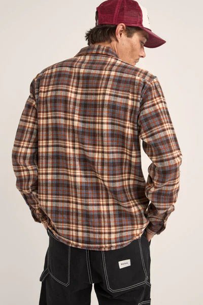 Rhythm Albert Check LS Shirt - Rhythm0125M - WT10 - ALM - Almond - L