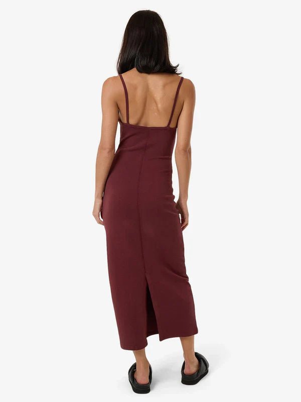 Rib Seam Dress - ThrillsWTS24 - 921H - Dark Cherry - 10