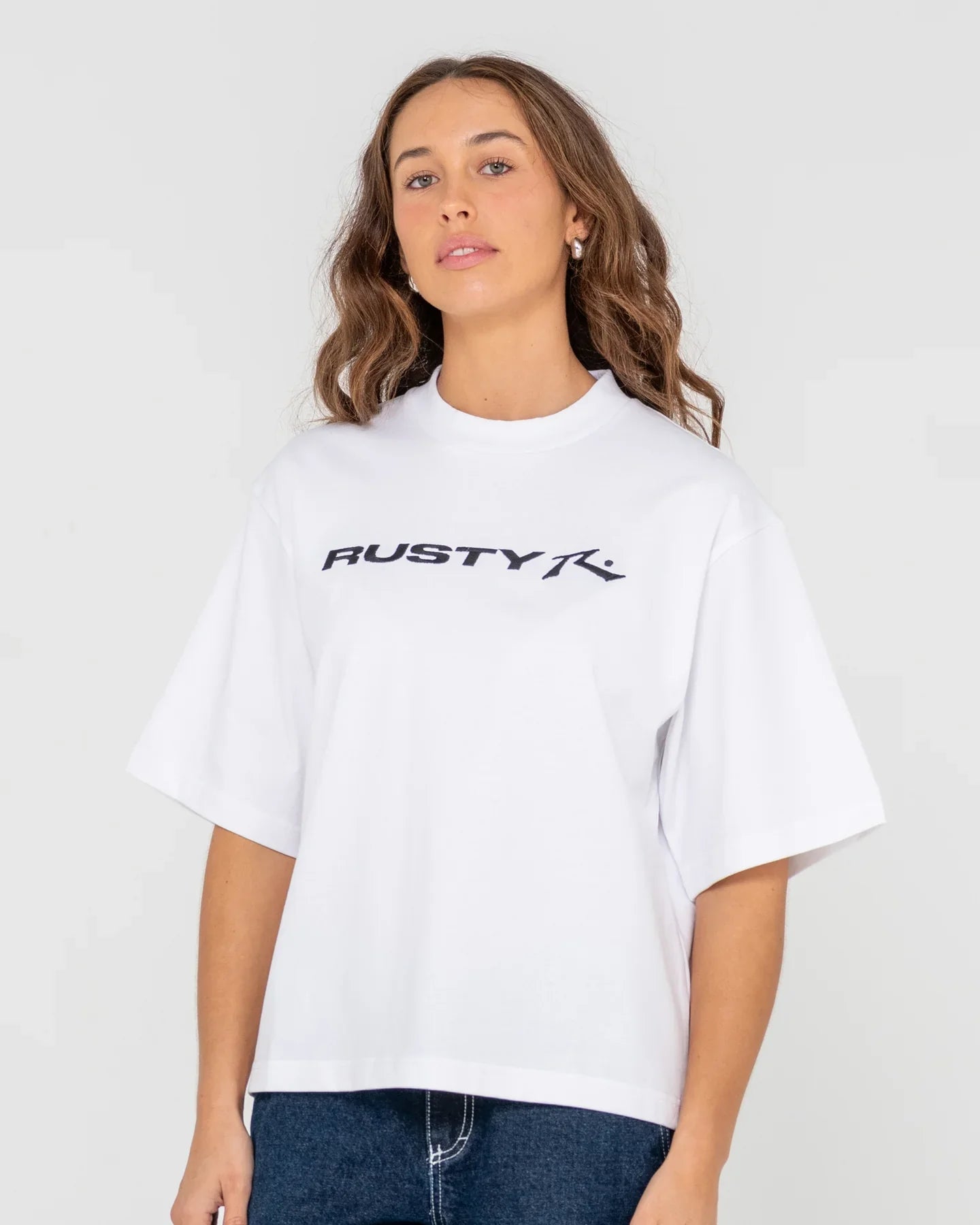 Rusty Essentials Cropped Boxy Tee - RustyTTL1385 - WHT - White - 10