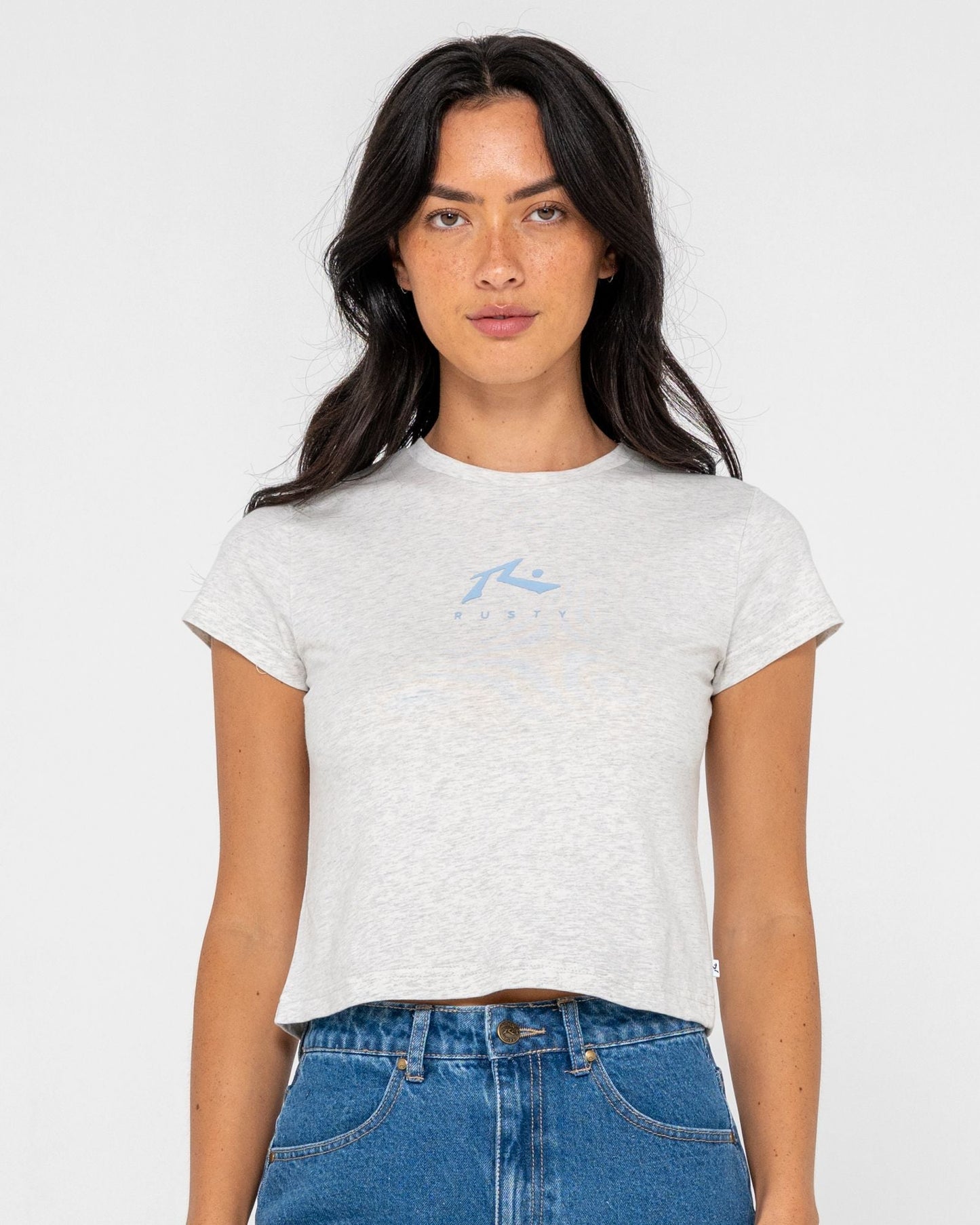 RUSTY ESSENTIALS RELAXED MINI TEE - RustyTTL1414 - ICE MARLE - 6