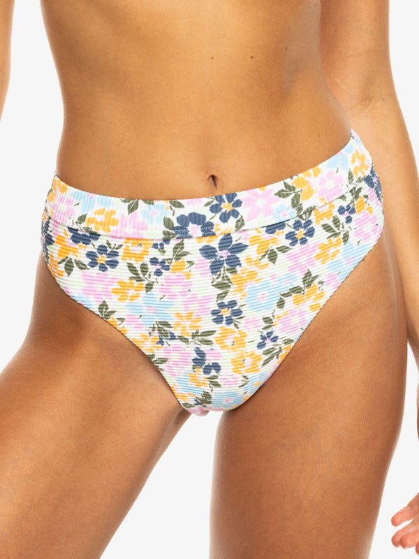 Salma Mid Waist Moderate - RoxyERJX404919 - XNBG - Papaya Ephemere Swim - L