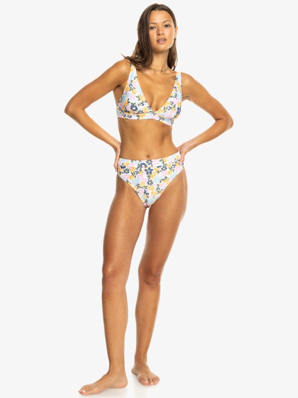 Salma Mid Waist Moderate - RoxyERJX404919 - XNBG - Papaya Ephemere Swim - L