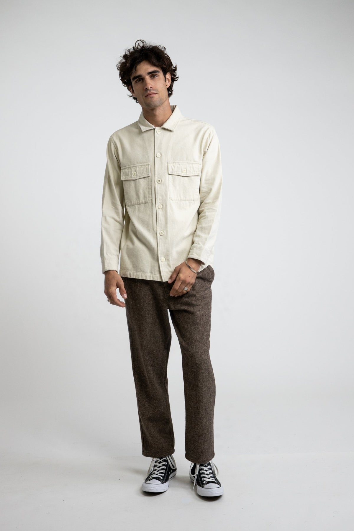 Savanna LS Shirt - Rhythm0122M - WT07 - NAT - Natural - S