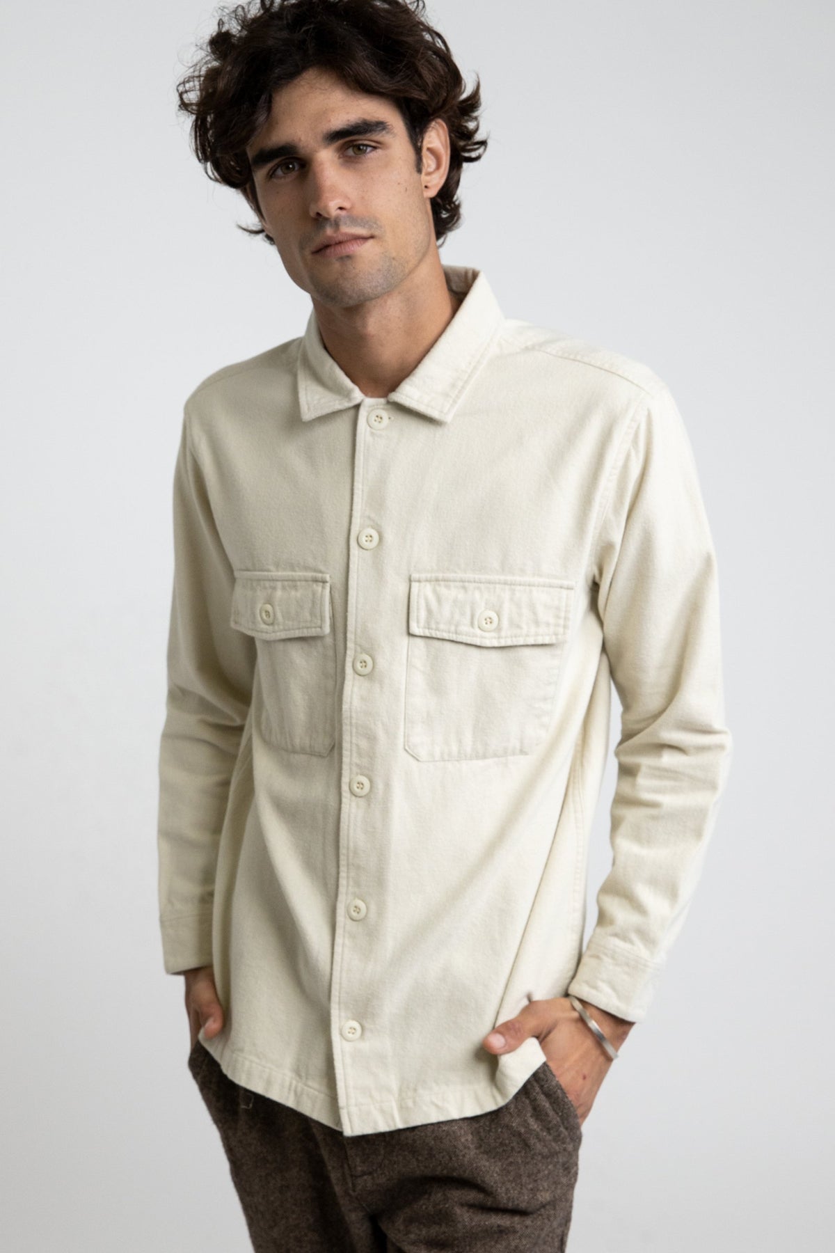 Savanna LS Shirt - Rhythm0122M - WT07 - NAT - Natural - S