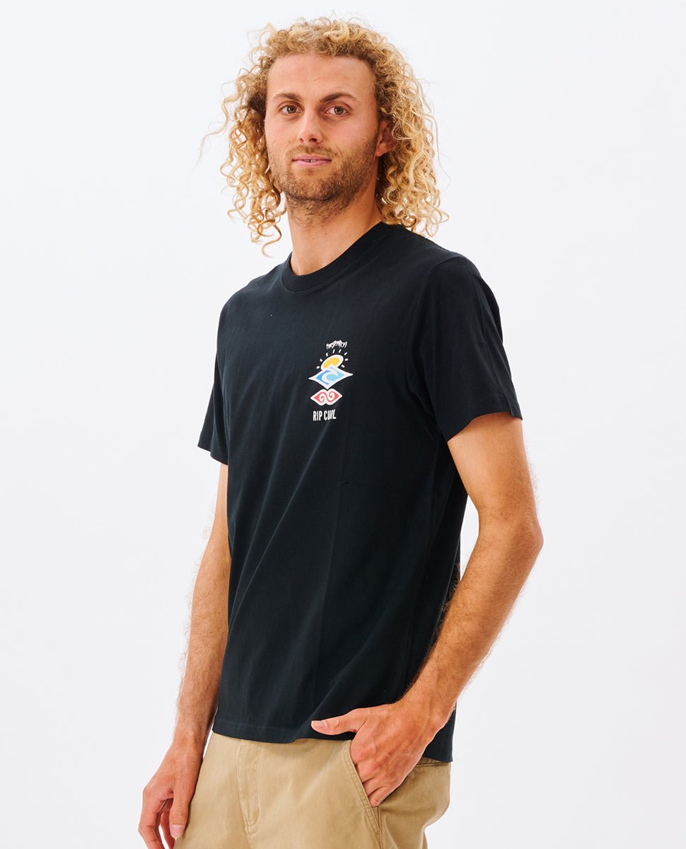SEARCH ICON TEE - Rip Curl0CBMTE - BLACK - XS