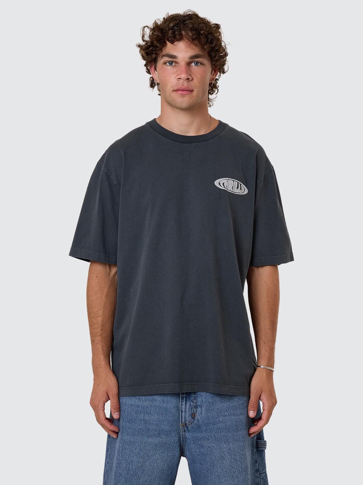 Shadowless Oversize Fit Tee - Ebony - ThrillsTH25 - 113EBO - Ebony - S