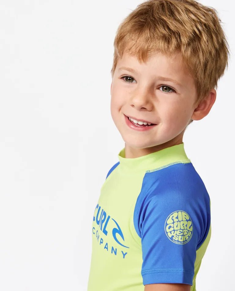 Shock UPF SS Boy - Rip CurlTNGTRV - BLUE GREEN - 1to2