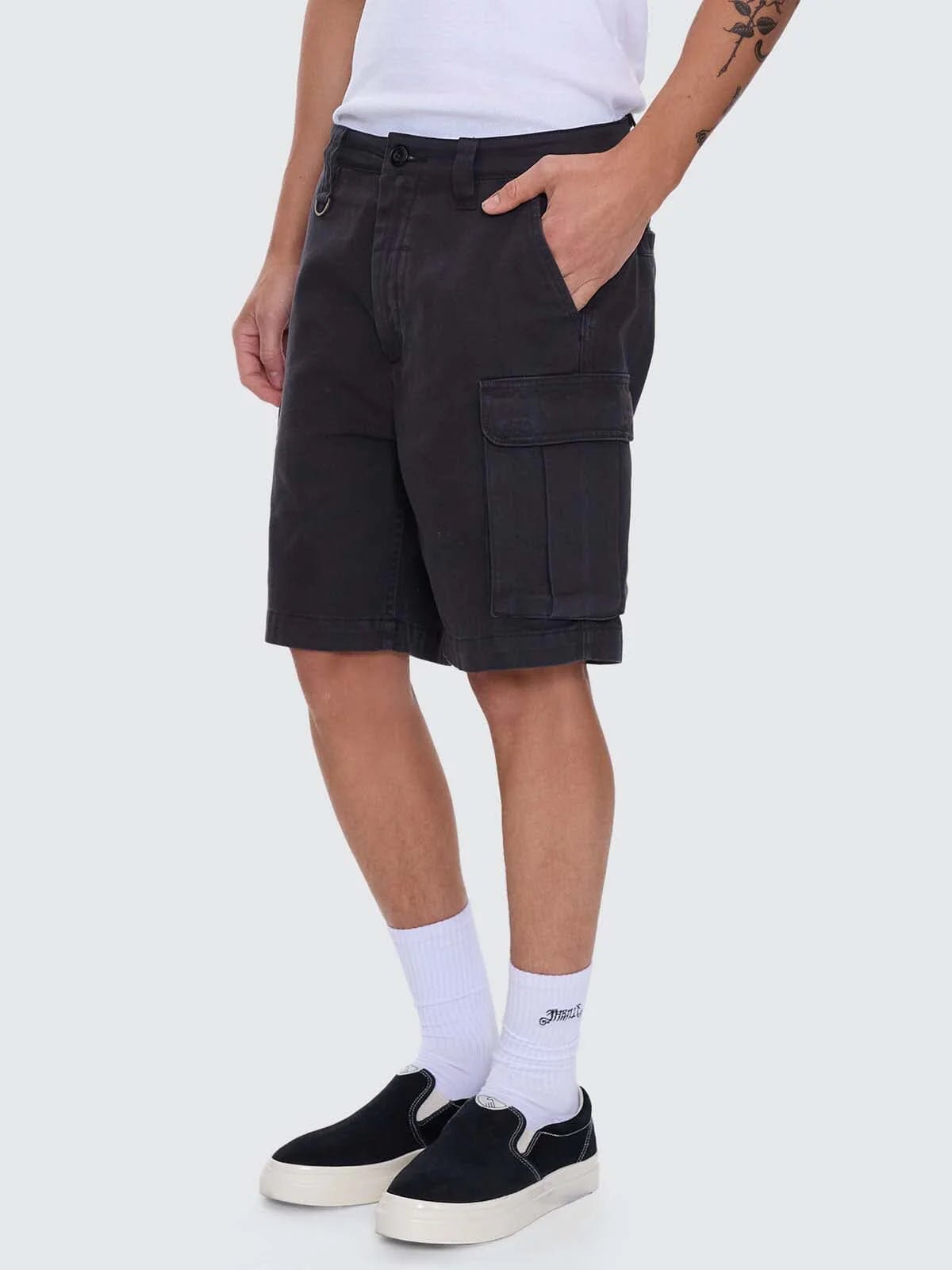Slacker Union Relaxed Cargo Short - ThrillstS25-304G-DARKCHARCOAL-28