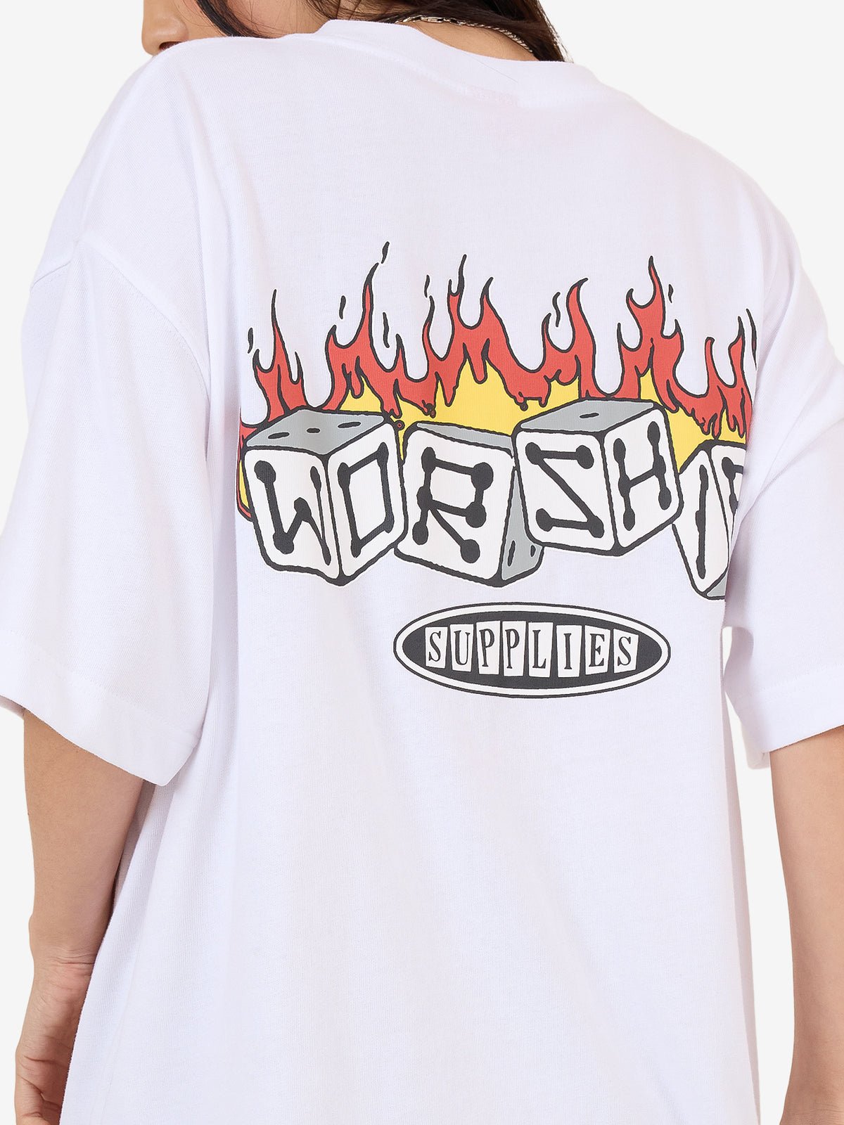 Snake Eyes Oversize Fit Tee - WorshipWPH25 - 111A - 8 - White