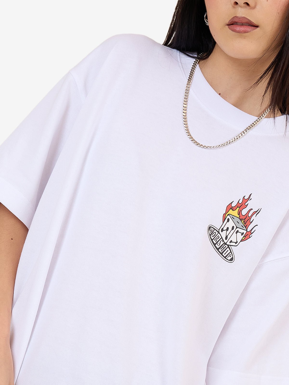 Snake Eyes Oversize Fit Tee - WorshipWPH25 - 111A - 8 - White