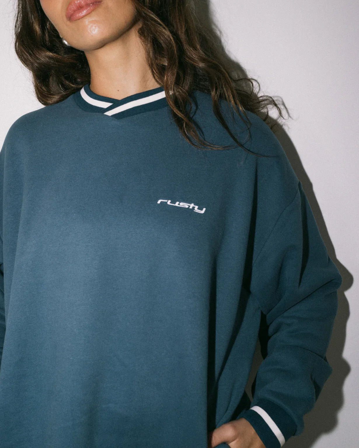 South Oversize Crew Fleece - RustyFTL0851 - ANB - Atlantic Blue - 10