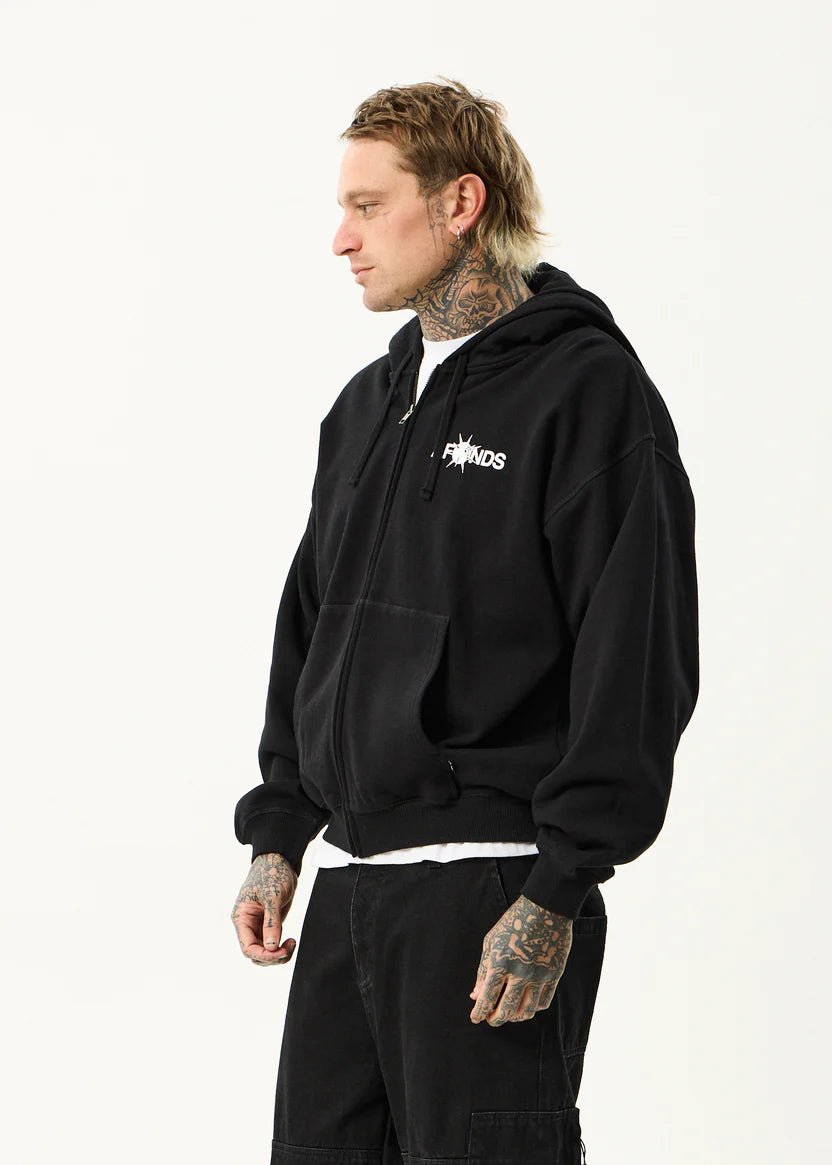 Spiked - Zip Hood - AfendsM253508-BLACK-L