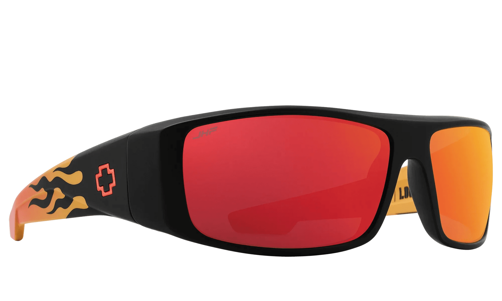 Spy Boo johnson Logan - Spy1800000000083 - Matte Black Orange Flames w/ Happy Gray Green Red Mirror - 1SZ