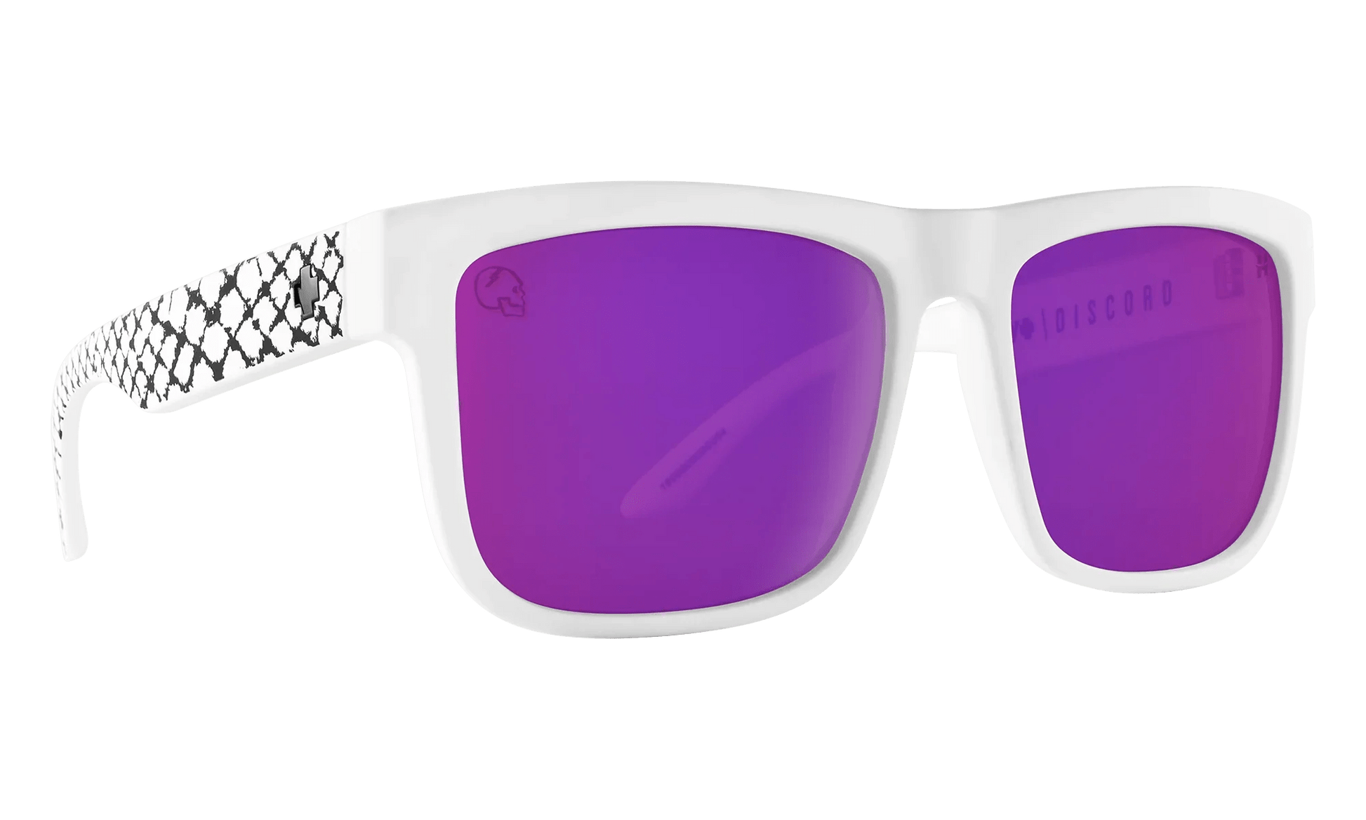Spy Discord - Spy1800000000054 - Matte White Viper - Happy Bronze Purple Spectra Mirror - 1SZ
