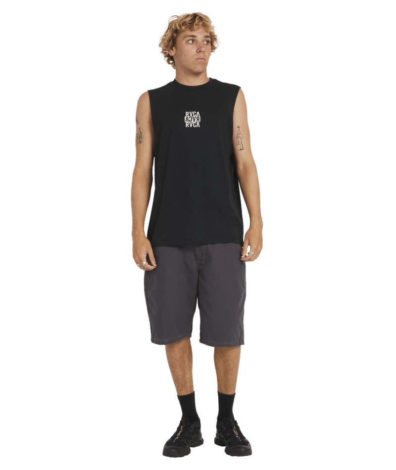 STAXED MUSCLE - RVCA23A374555 - BLACK - S