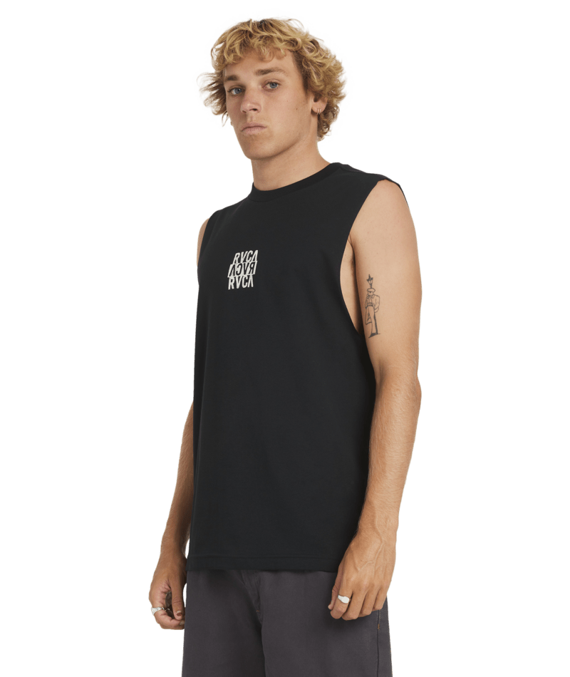 STAXED MUSCLE - RVCA23A374555 - BLACK - S