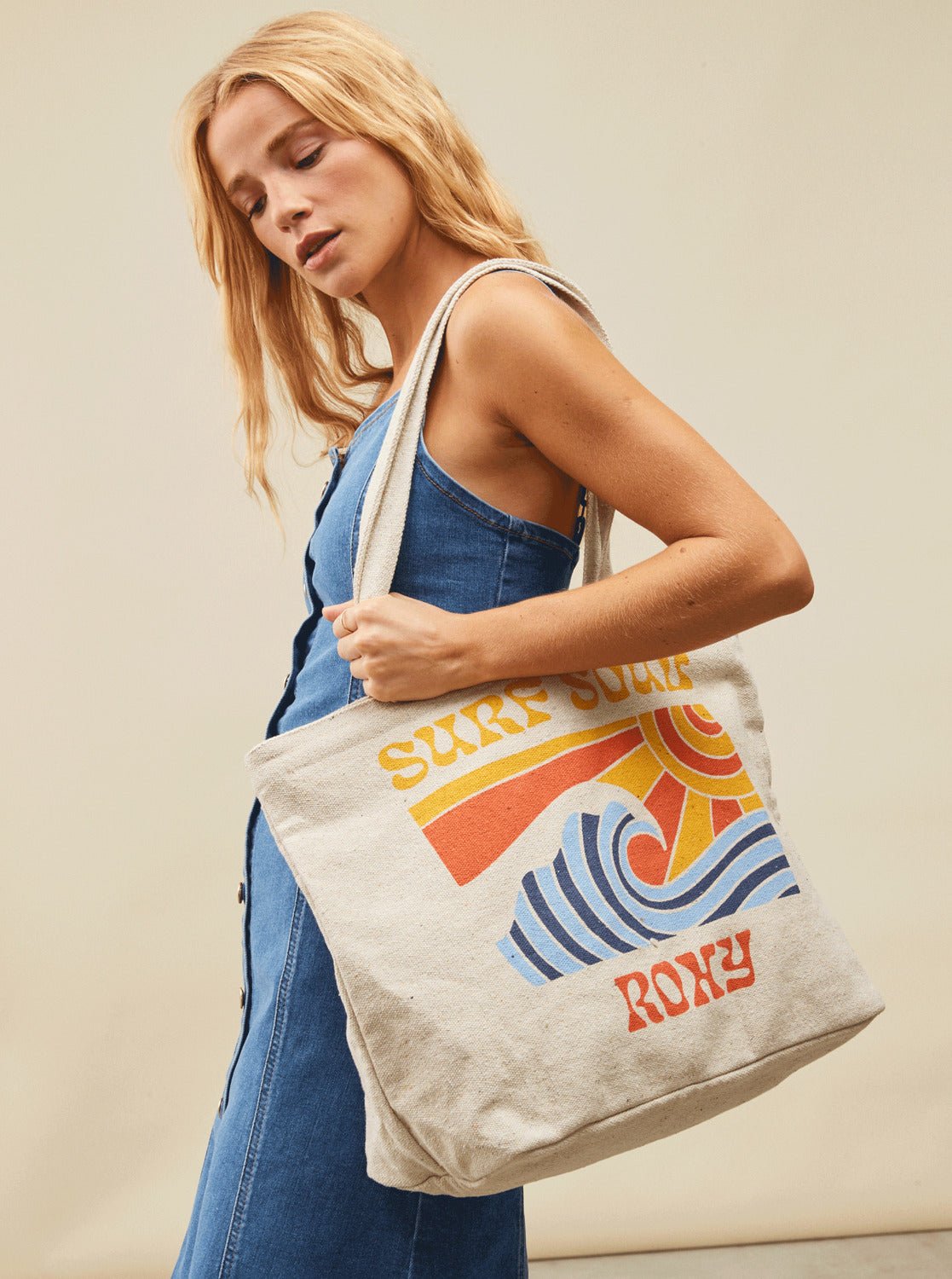 Summer Flower Tote - RoxyERJBT03348 - YEF0 - Natural -