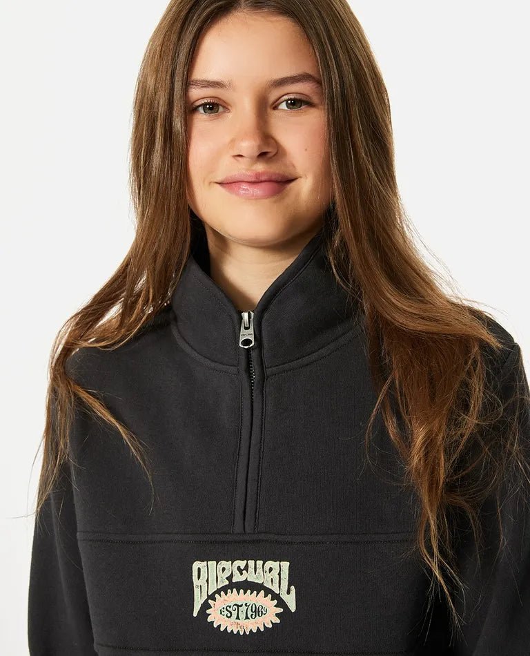 Summer Rain 1/4 Zip - Girl - Rip Curl00PGFL - 8264 - Washed Black - 10
