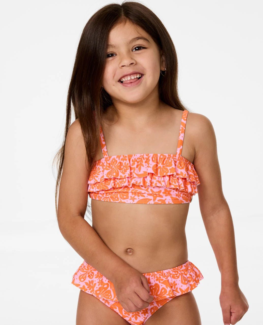 SUN SWELL FRILL BIKINI - GIRL - Rip Curl02HJSW - MANDARIN ORANGE - 1 - 2
