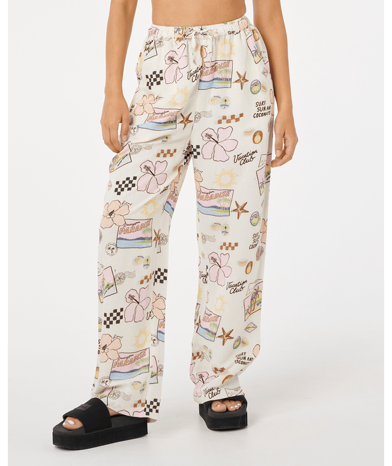 SUNSET LUAU WIDE LEG PANTS - Rip Curl05KWPA - OFF WHITE - 2XS