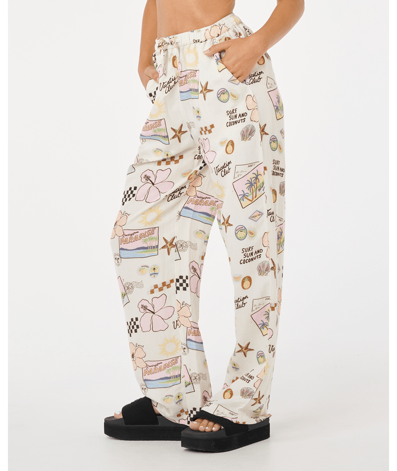 SUNSET LUAU WIDE LEG PANTS - Rip Curl05KWPA - OFF WHITE - 2XS