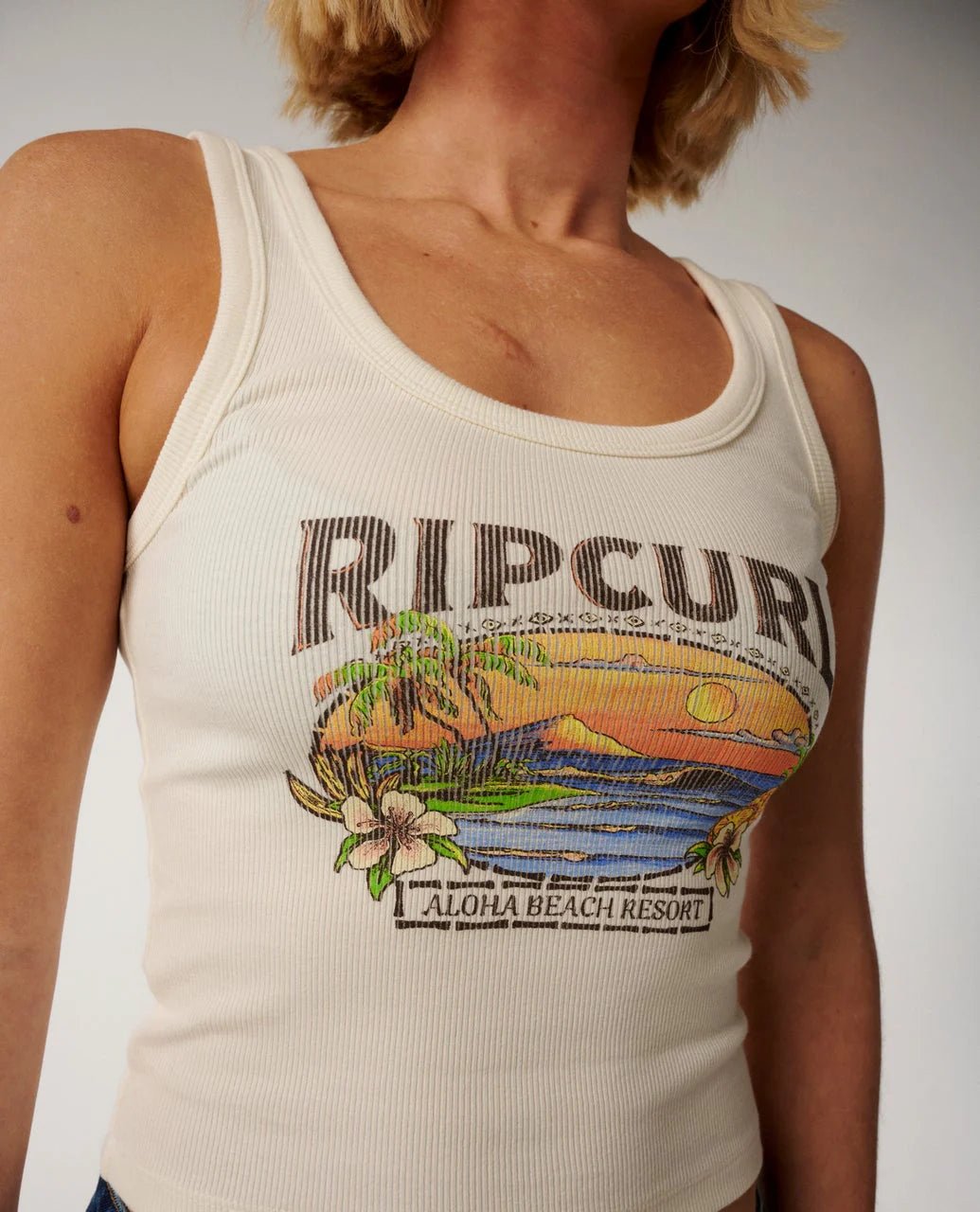SUNSET RIBBED TANK - Rip Curl0KEWTE-BONE-2XS