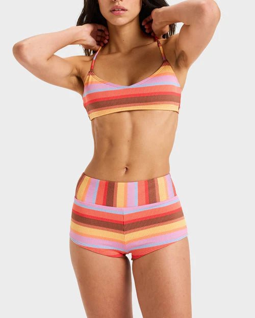 SUNSET STRIPE MID WAIST SHORTY - RoxyERJX405122 - PINK COSMOS - XS