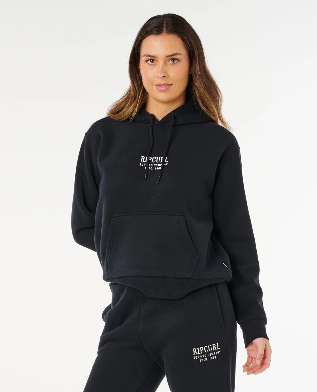 SURF STAPLE RELAXED HOOD - Rip Curl07IWFL-BLACK-2XL