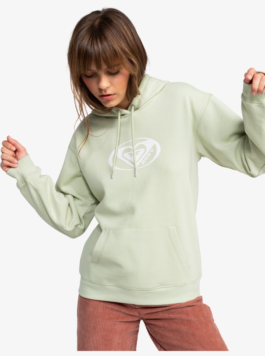 Surf Stoked Hoodie Brushed A - RoxyERJFT04806 - Laurel Green - L
