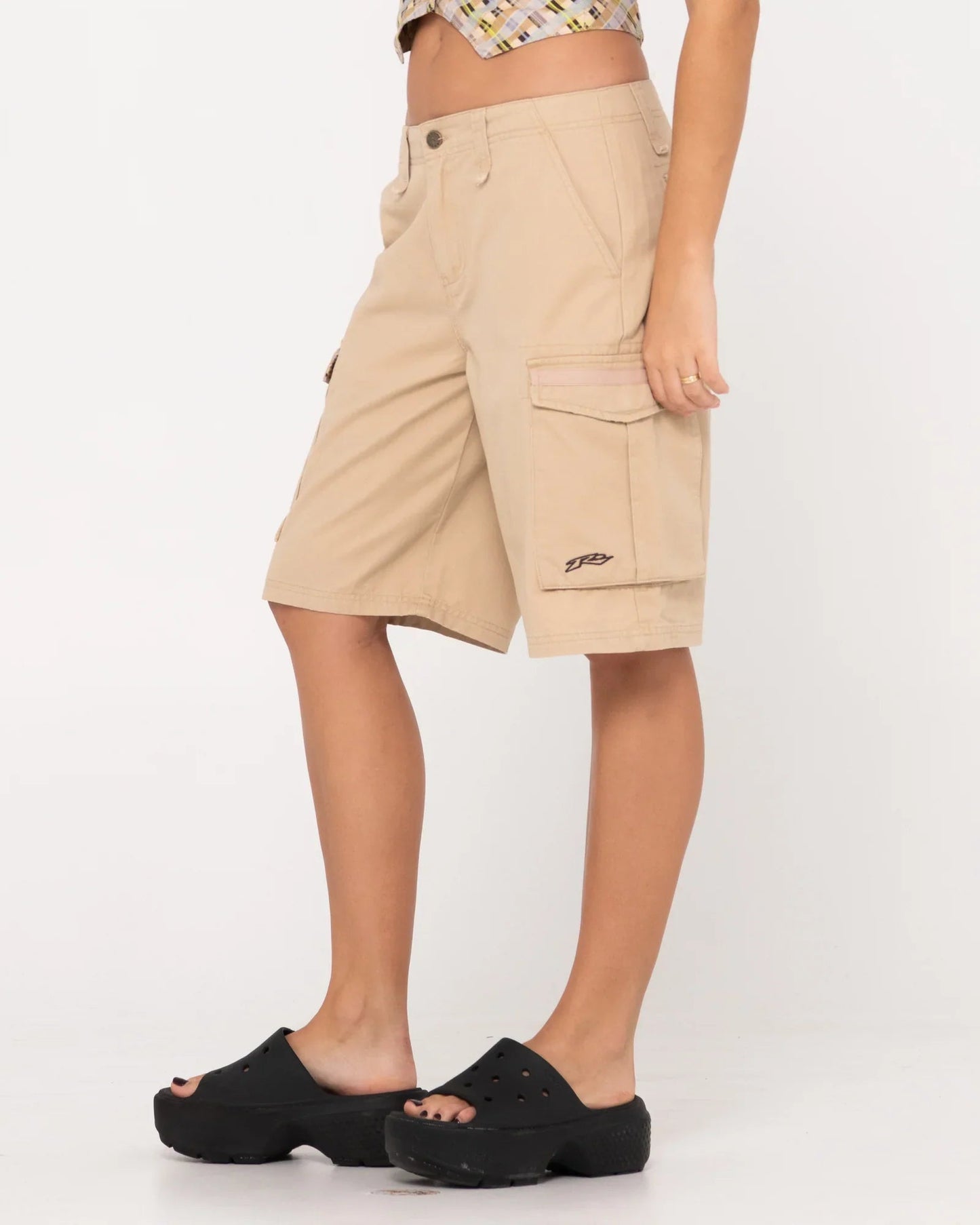 Tank Girl Lowrise Cargo Short - RustyWKL0793 - OMK - Oatmilk - 10