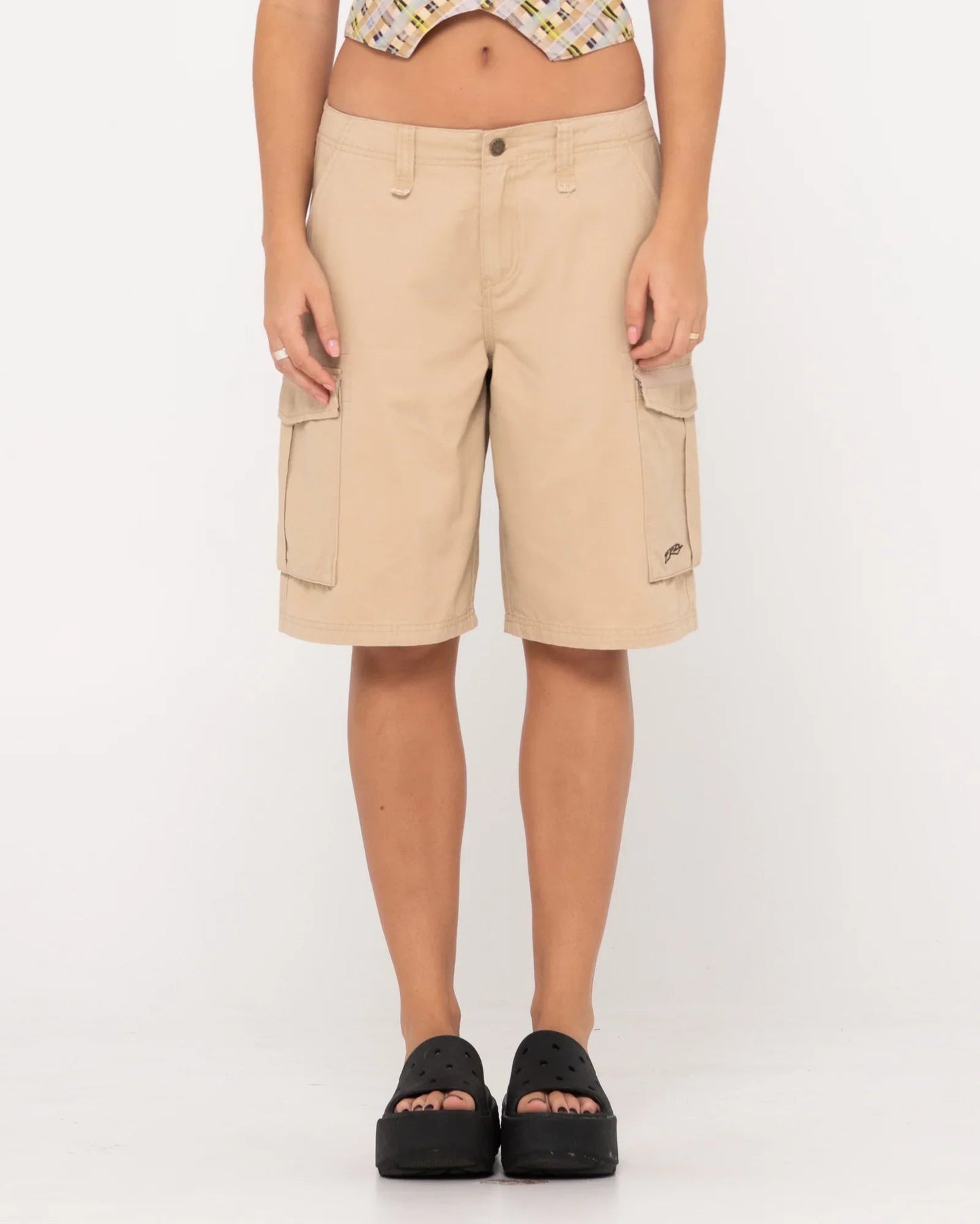 Tank Girl Lowrise Cargo Short - RustyWKL0793 - OMK - Oatmilk - 10