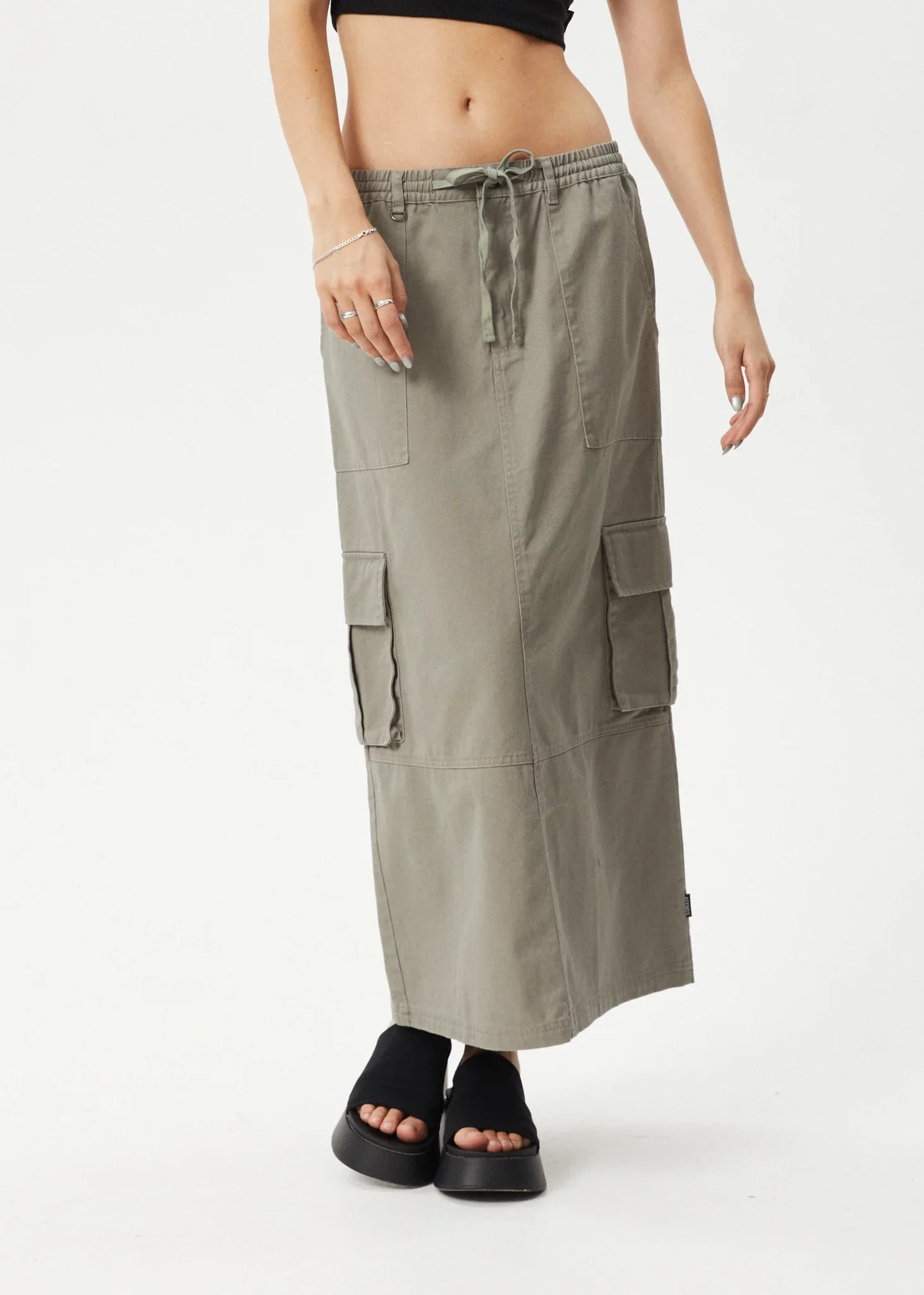 Tasman Cargo Maxi Skirt - AfendsW243906 - GOV - Grey Olive - L